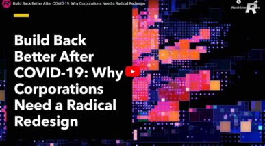 abstract image and text saying: "build back better after COVID-19"