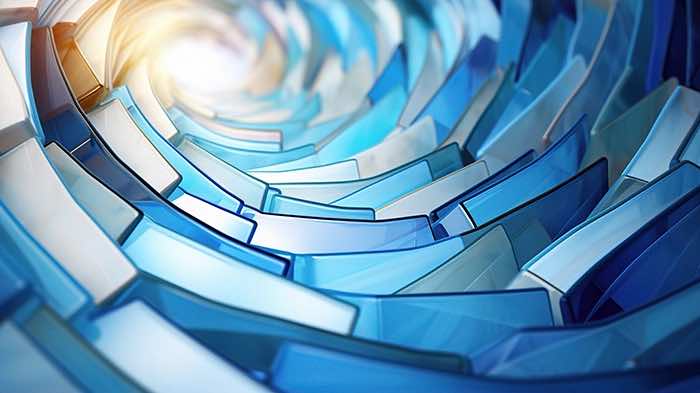 abstract image of swirling pieces of glass