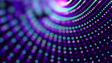 purple and blue abstract image of spiraling circles