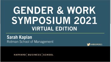 screenshot of the gender and work symposium