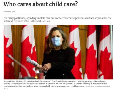screenshot of article with picture of Chrystia Freeland
