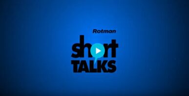 graphic that says "Rotman short talks"